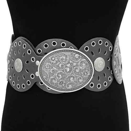 Fashion Western Buckle Belt #KM1574 - Multiple Colors (PC)