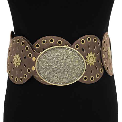 Fashion Western Buckle Belt #KM1575 - Multiple Colors (PC)