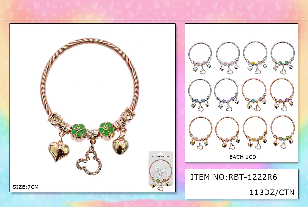 Design Charm Bracelets by the Dozen #RBT1222R6 (12PC)