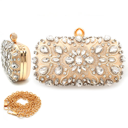 Fashion Clutch Bag W/ Rhinestones #LA6213 - Multiple Colors (PC)