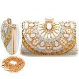 Fashion Clutch Bag W/ Rhinestones #LA6214 - Multiple Colors (PC)