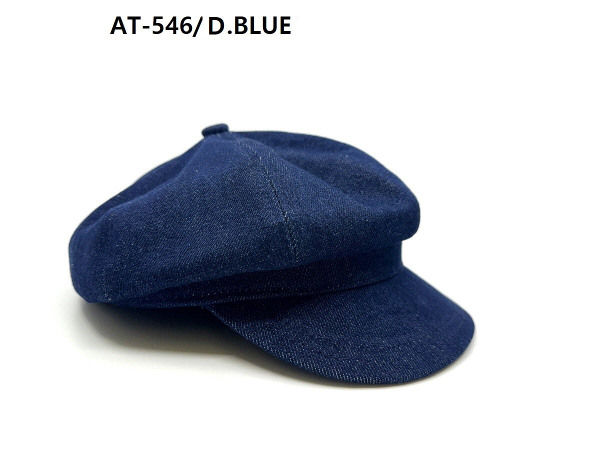 Fashion Denim Wash Lieutenant Hat #AT546 - Multiple Colors (PC)