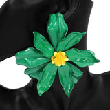Fashion Large Flower Statement Earrings #KE2870 - Multiple Colors (PC)