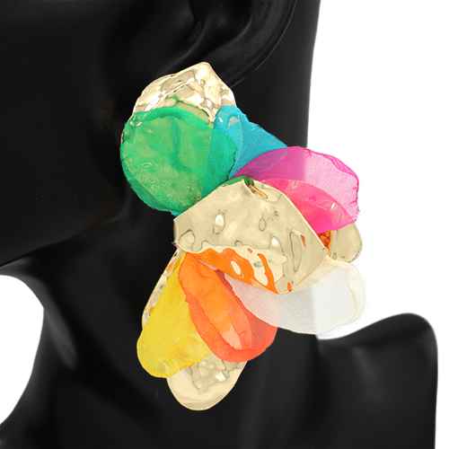 Fashion Floral Statement Earrings #KE2936 - Multiple Colors (PC)