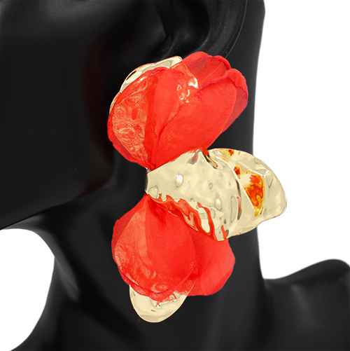 Fashion Floral Statement Earrings #KE2936 - Multiple Colors (PC)