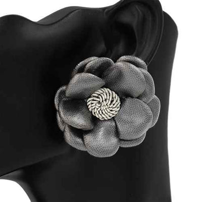 Fashion Flower Statement Earrings #KE2937 - Multiple Colors (PC)