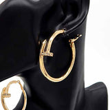 Fashion Crossover Hoop Earrings 50MM #YE3418 - Multiple Colors (PC)
