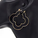 Fashion Clover Hoop Earrings #YE3592 - Multiple Colors (PC)
