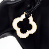 Fashion Clover Hoop Earrings #YE3592 - Multiple Colors (PC)