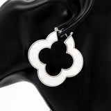 Fashion Clover Hoop Earrings #YE3592 - Multiple Colors (PC)