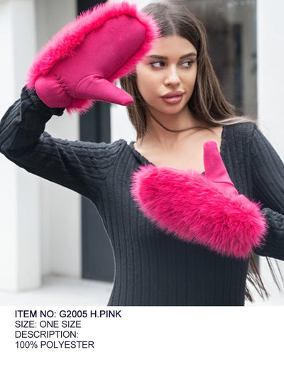 Fashion Fur Gloves #G2005 - Multiple Colors (PC)