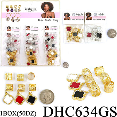 Fashion Hair Ring Accessories #DHC634GS (12PC)