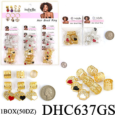 Fashion Hair Ring Accessories #DHC637GS (12PC)