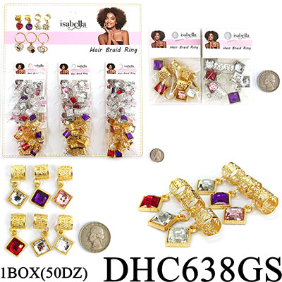 Fashion Hair Ring Accessories #DHC638GS (12PC)