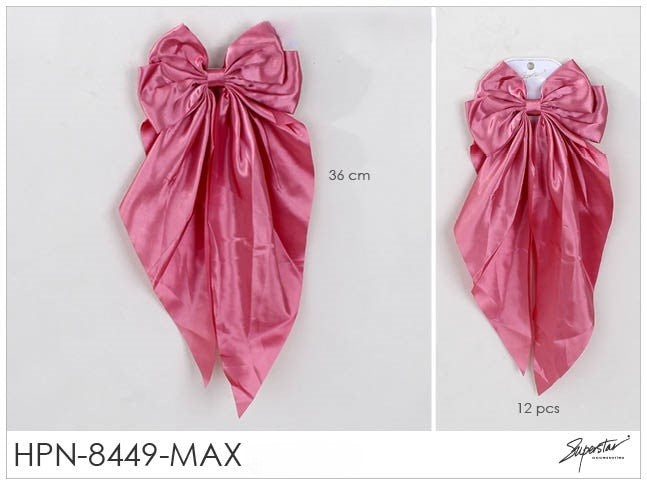 Fashion Long Strand Hairbows #HPN8449MAX (12PC)