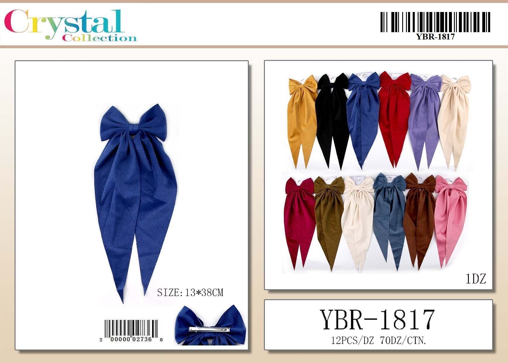 Fashion Long Tail Strand Hairbows #YBR1817 (12PC)