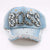 Fashion Light Blue Denim Boss Hat W/ Rhinestones - (PC)