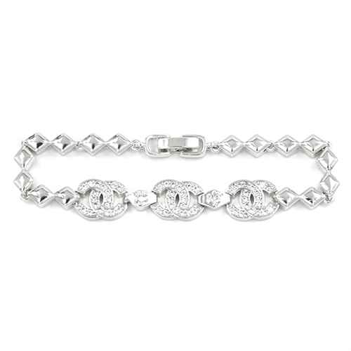 Fashion Chain Bracelet #KB2250RD - Silver (PC)