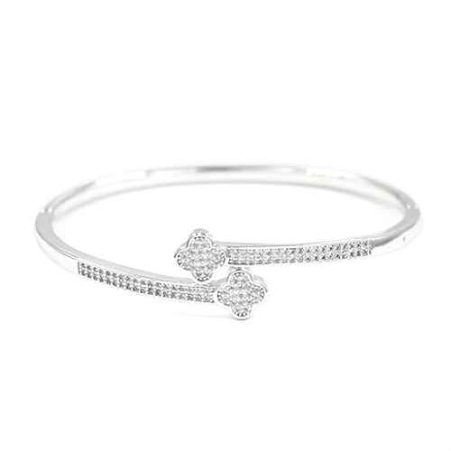 Fashion Clover Bangle Bracelet #KB2255 - Multiple Colors (PC)