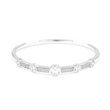 Fashion Rhinestone Initial Bangle Bracelet #KB2261 - Multiple Colors (PC)