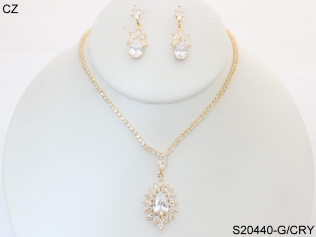 Fashion Jewelry Set #S20440-GCRY (PC)
