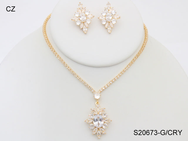 Fashion Jewelry Set #S20673-GCRY (PC)