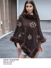 Fashion Winter Poncho Sweater #P6168 - Brown (PC)