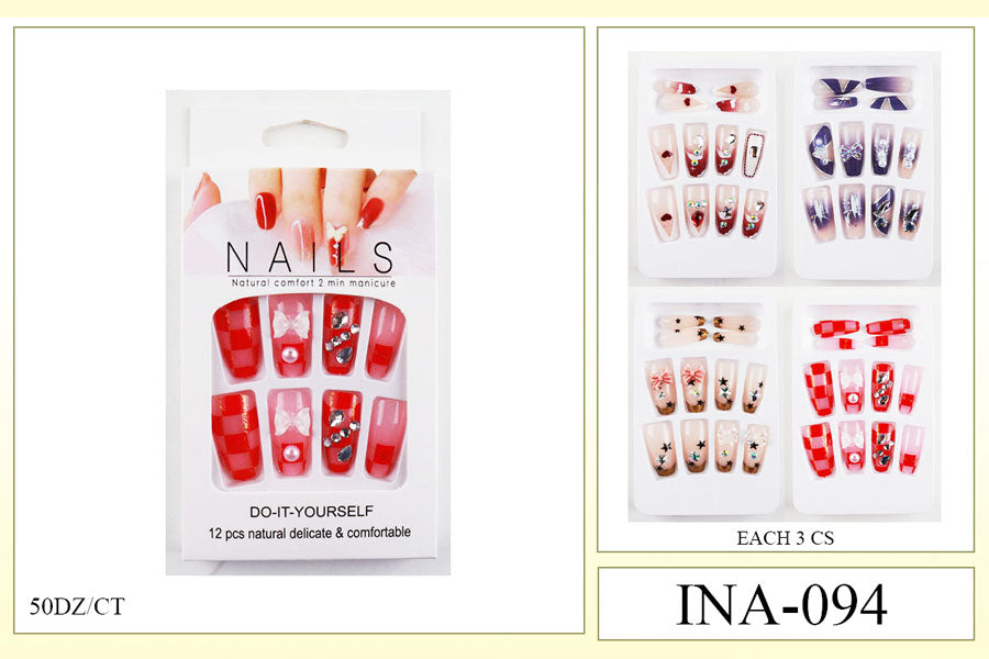 Design Press On Nails #INA094 (12PC)