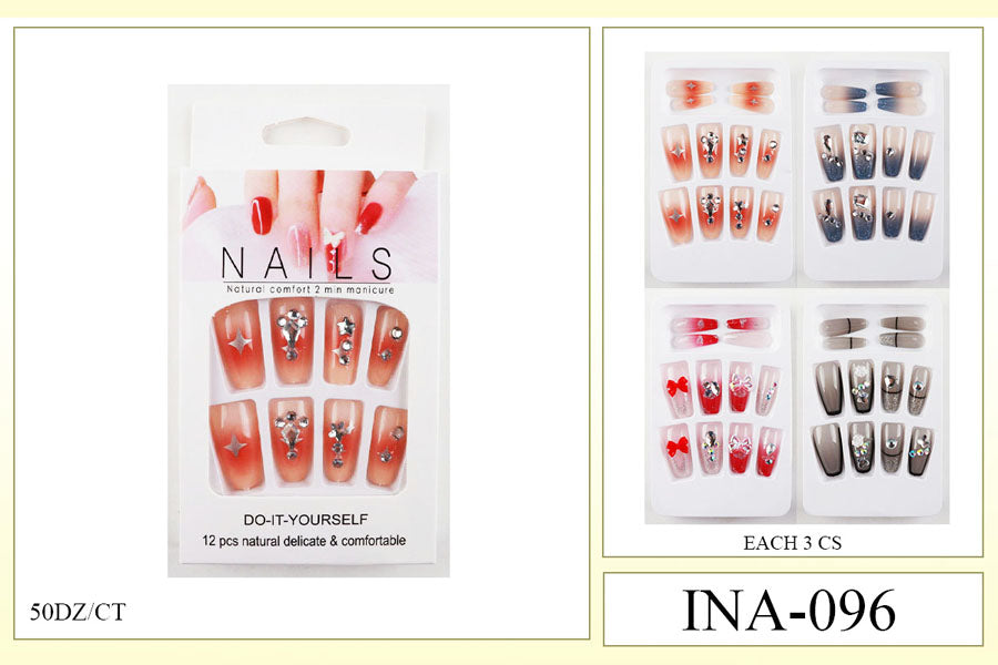 Design Press On Nails #INA096 (12PC)