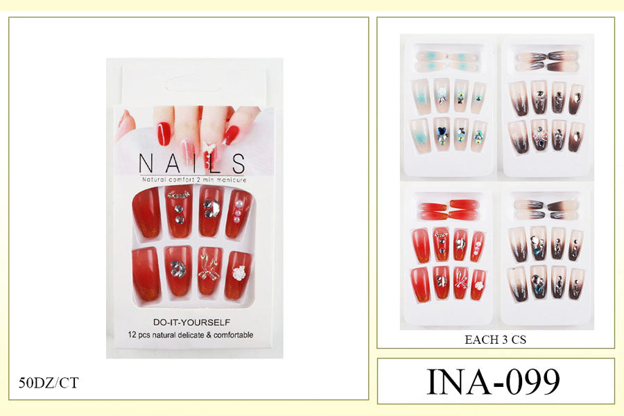 Design Press On Nails #INA099 (12PC)