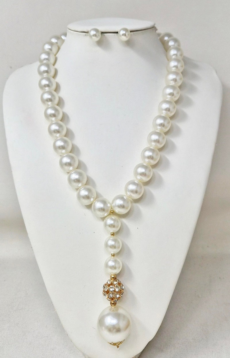 Fashion Pearl Necklace Set #JN11217 - Multiple Colors (PC)