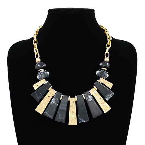 Fashion Beaded Statement Necklace #KN2053 - Multiple Colors (PC)