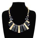 Fashion Beaded Statement Necklace #KN2053 - Multiple Colors (PC)