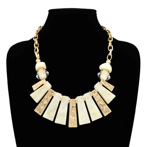 Fashion Beaded Statement Necklace #KN2053 - Multiple Colors (PC)
