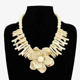 Fashion Flower Statement Necklace #KN2054 - Multiple Colors (PC)