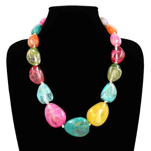 Fashion Beaded Necklace #KN2058 - Multiple Colors (PC)