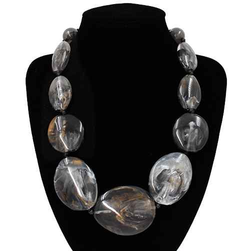 Fashion Large Bead Necklace #KN2059 - Multiple Colors (PC)
