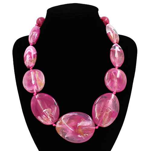 Fashion Large Bead Necklace #KN2059 - Multiple Colors (PC)