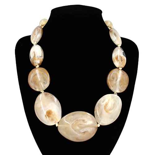 Fashion Large Bead Necklace #KN2059 - Multiple Colors (PC)