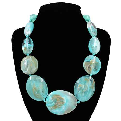 Fashion Large Bead Necklace #KN2059 - Multiple Colors (PC)