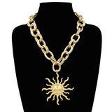 Fashion Radiant Sun Necklace #KN2064 - Multiple Colors (PC)