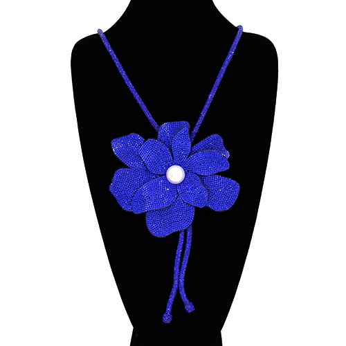 Fashion Rhinestone Flower Necklace #KS2159 - Multiple Colors (PC)