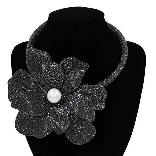 Fashion Rhinestone Flower Choker Necklace #KS2160 - Multiple Colors (PC)