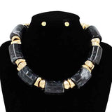 Fashion Bead Stone Necklace Set #KS3140 - Multiple Colors (PC)