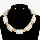 Fashion Bead Stone Necklace Set #KS3140 - Multiple Colors (PC)
