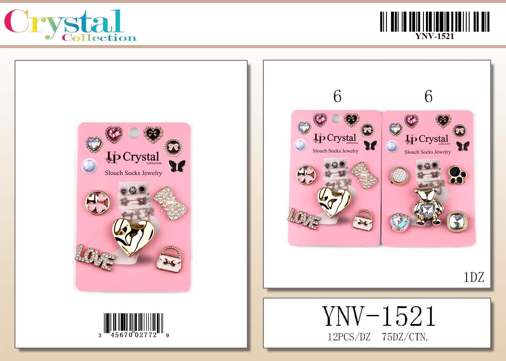 Slouch Socks Jewelry Charms #YNV1521 (12PC)