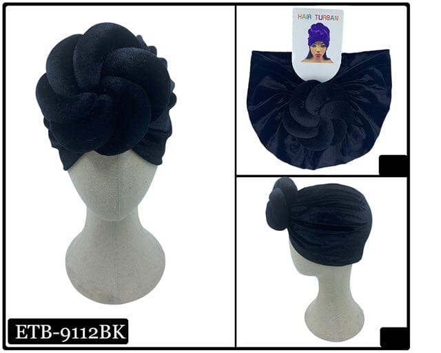 Knotted Design Head Wrap #ETB9112BK / Black (12PC)
