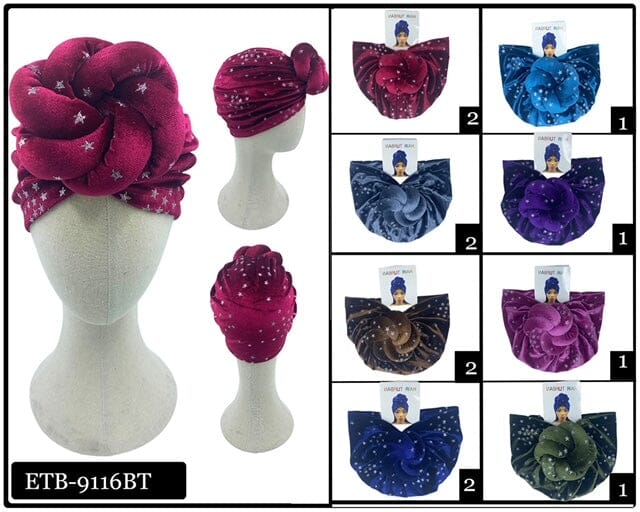 Knotted Design Head Wrap #ETB9116BT / Assort with Stars (12PC)