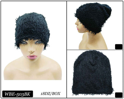 Fashion Winter Fuzzy Beanie #WBE503 - Multiple Colors (PC)