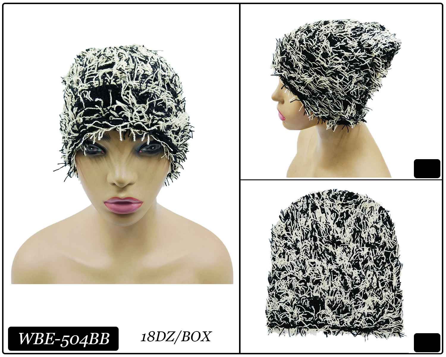 Fashion Winter Fuzzy Beanie #WBE504 - Multiple Colors (PC)